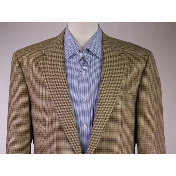 Brooks Brothers Italy Brown Check Wool 2-Btn Sportcoat Blazer 41L - Picture 3 of 10